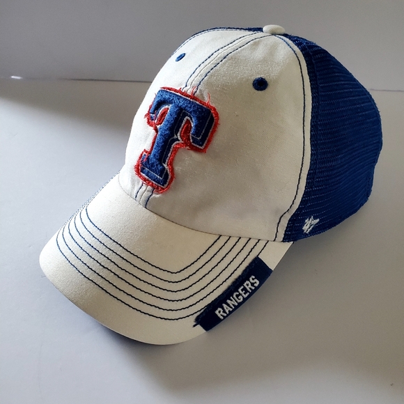 Texas Rangers 47 Brand Blue and White Mesh Cap - Picture 2 of 7